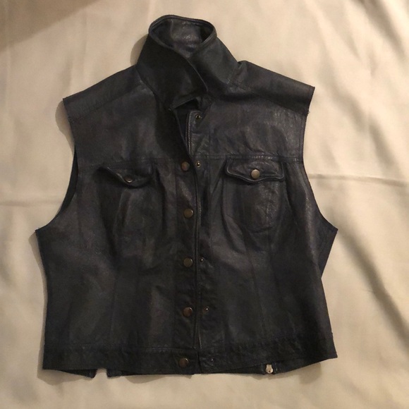 Genuine Leather Vest - Picture 1 of 4